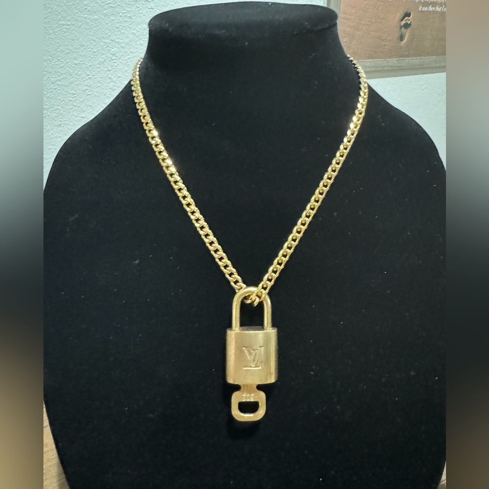 Lv lock necklace